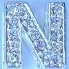 "N" Rhinestone Charm